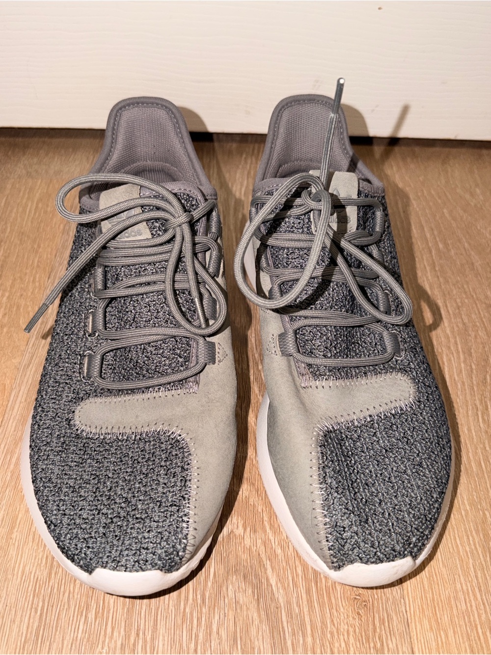 adidas Women’s Grey Knit Sneakers - Lightweight Slip On Trainers